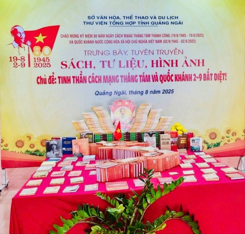 Trưng bày, tuyên truyền Sách, tư liệu hình ảnh Kỷ niệm 80 năm Ngày Cách mạng Tháng Tám thành công và Ngày Quốc khánh nước Cộng hòa xã hội chủ nghĩa Việt Nam